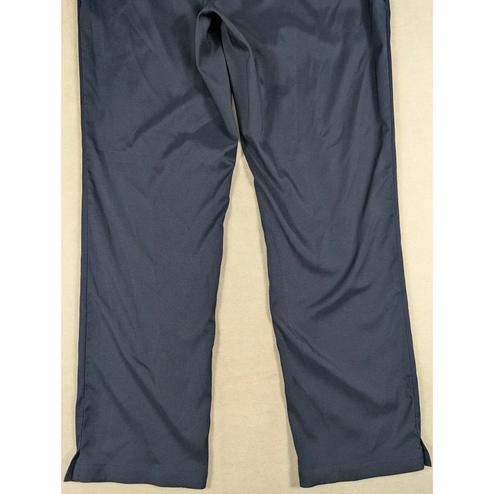Nike Dri-FIT Mens Golf Pants Navy Blue Flat Front Stretch Trousers Size 38